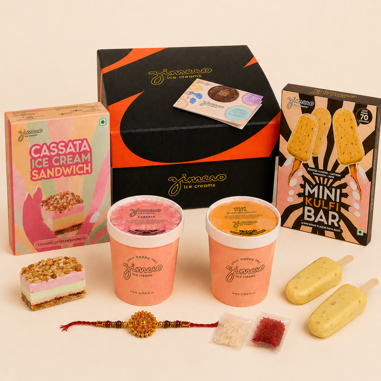 Rakhi Gift Box (4 Treats + Rakhi)