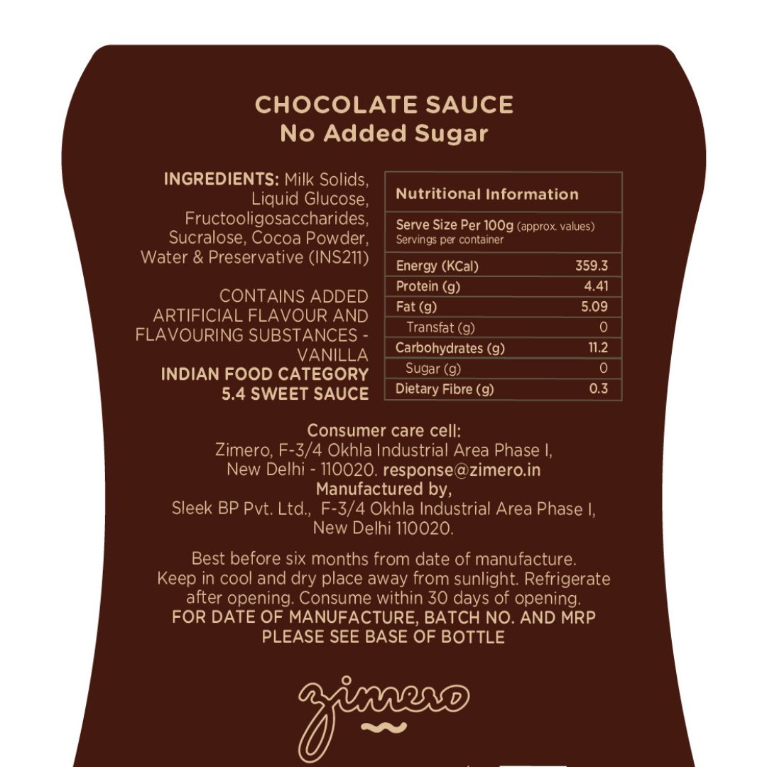 Oh! Chocolate Fudge Sauce (NO ADDED SUGAR)