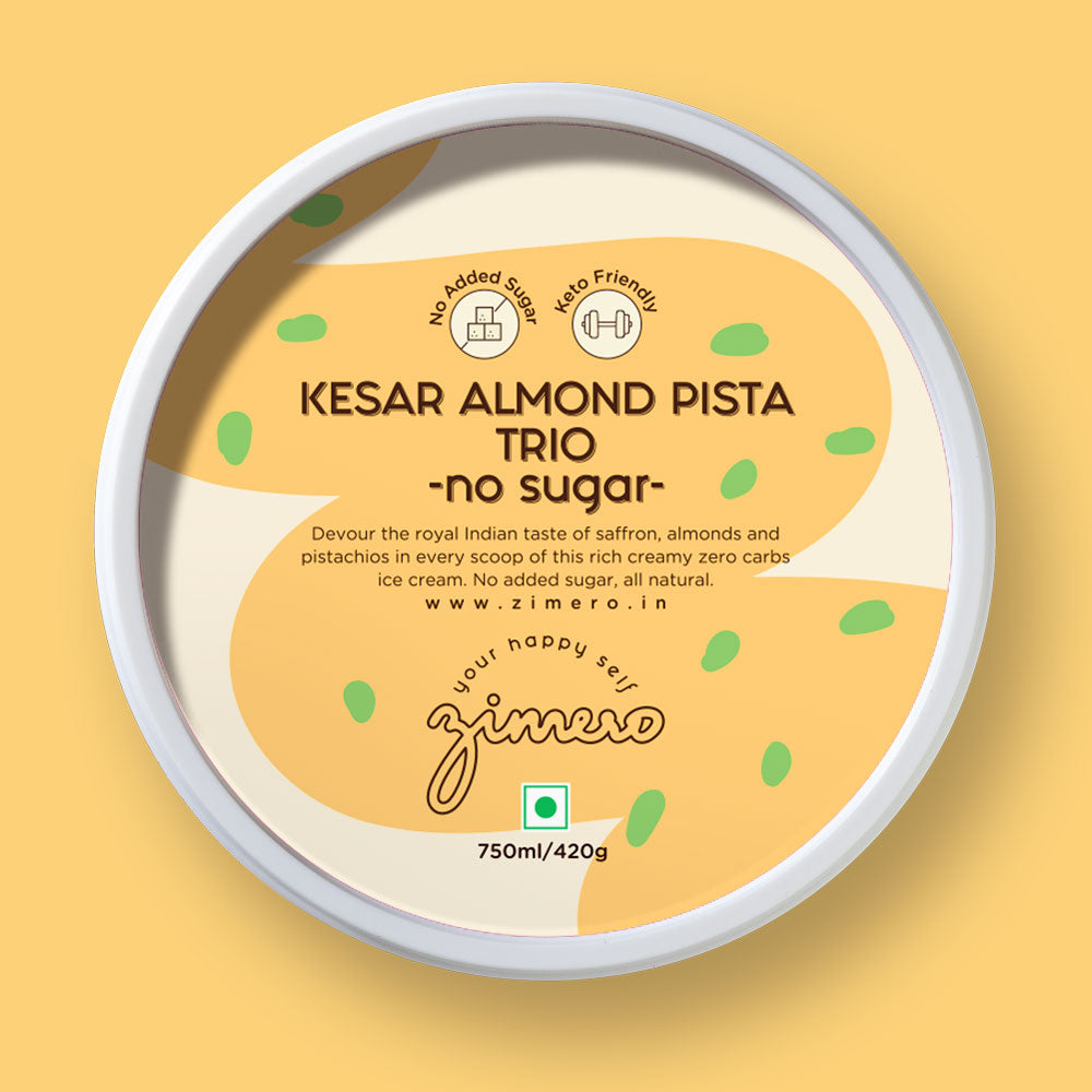 Yes Kesar Pista Almond Trio No Sugar.