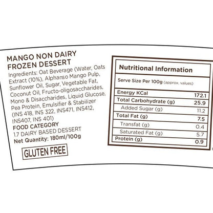 Dairy Free Alphanso Mango